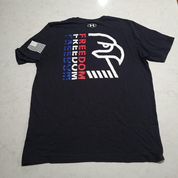 Under Armour Freedom Eagle USA T2 Black 2XL Patriot America 1362048-001 EUC - Picture 3 of 10